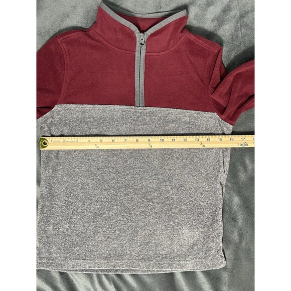 NWT Oshkosh b'gosh SZ 10 Red/Grey Long Sleeve Sweatshirt 1/4 Zip Boys - Picture 5 of 11